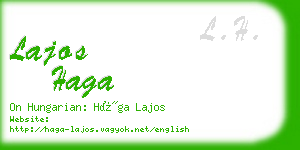 lajos haga business card